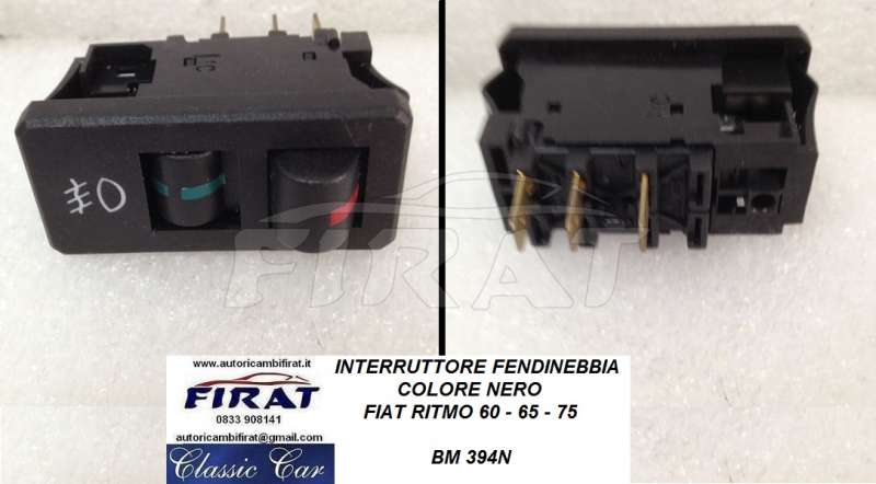 INTERRUTTORE FENDINEBBIA FIAT RITMO NERO 3S